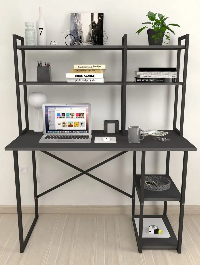 Комплект офисной мебели Fabulous с надставкой/Jumi Smart CM-922983 (Anthracite/Black) - 4