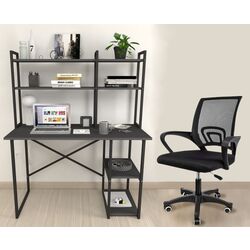 Set de mobila pentru oficiu Fabulous cu etajera/Jumi Smart CM-922983 (Anthracite/Black)