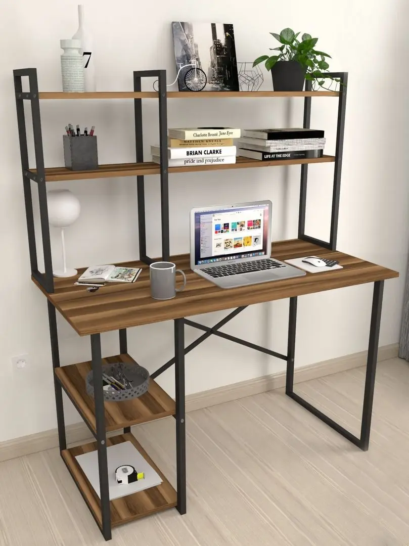 Комплект офисной мебели Fabulous с надставкой/Jumi Smart CM-922983 (Walnut/Black) - 11