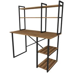 Комплект офисной мебели Fabulous с надставкой/Jumi Smart CM-922983 (Walnut/Black) Thumb