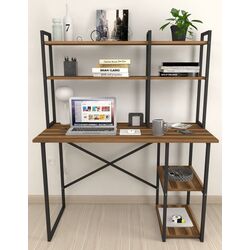 Комплект офисной мебели Fabulous с надставкой/Jumi Smart CM-922983 (Walnut/Black) Thumb