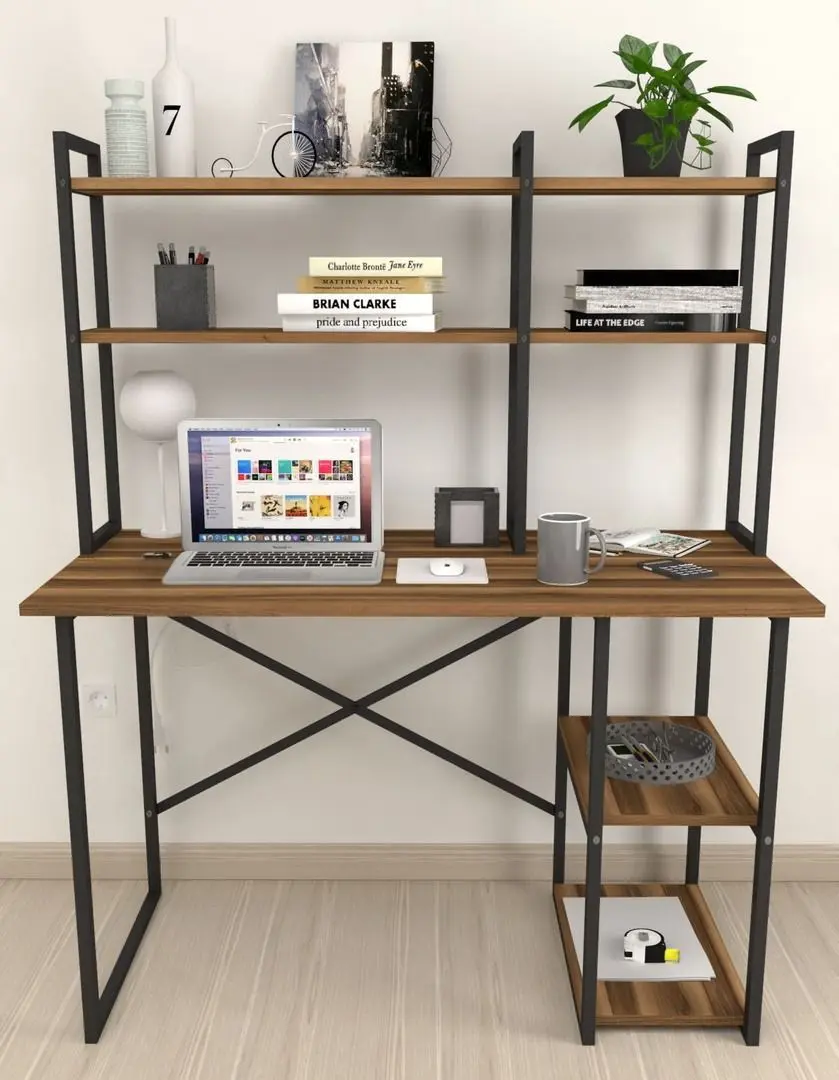 Комплект офисной мебели Fabulous с надставкой/Jumi Smart CM-922983 (Walnut/Black) - 10