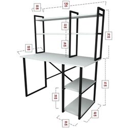 Комплект офисной мебели Fabulous с надставкой/Jumi Smart CM-922983 (White/Black) Thumb