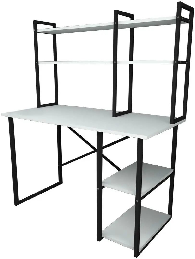 Комплект офисной мебели Fabulous с надставкой/Jumi Smart CM-922983 (White/Black) - 2