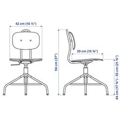 Set de mobila pentru oficiu Ikea Fjällbo/Kullaberg/Gullhult (Negru/Pin) Thumb