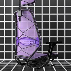 Set de mobila pentru oficiu Ikea Fredde/Styrspel (Negru/Purpuriu) Thumb