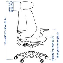 Комплект офисной мебели Ikea Fredde/Styrspel (Черный/Серый) Thumb