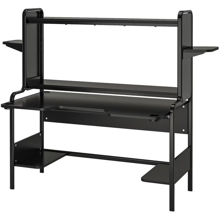 Комплект офисной мебели Ikea Fredde/Styrspel (Черный/Серый)