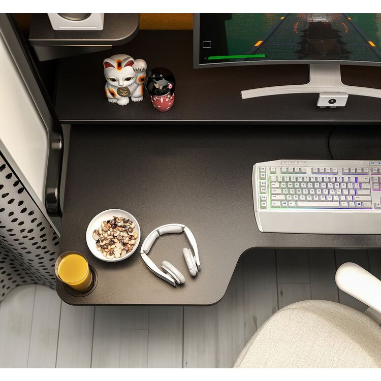 Комплект офисной мебели Ikea Fredde/Styrspel (Черный/Серый)
