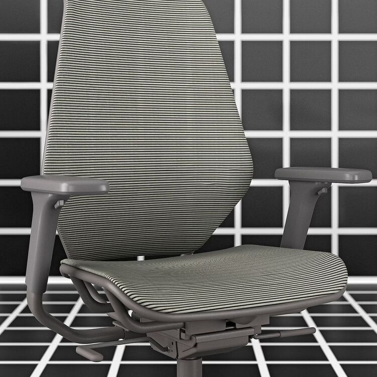 Комплект офисной мебели Ikea Fredde/Styrspel (Черный/Серый)