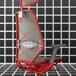 Set de mobila pentru oficiu Ikea Fredde/Styrspel (Negru/Gri/Rosu) Thumb