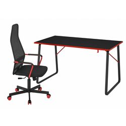 Set de mobila pentru oficiu Ikea Huvudspelare (Negru)