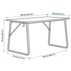 Set de mobila pentru oficiu Ikea Huvudspelare (Negru) Thumb