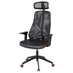 Set de mobila pentru oficiu Ikea Huvudspelare/Matchspel (Negru/Rosu) Thumb