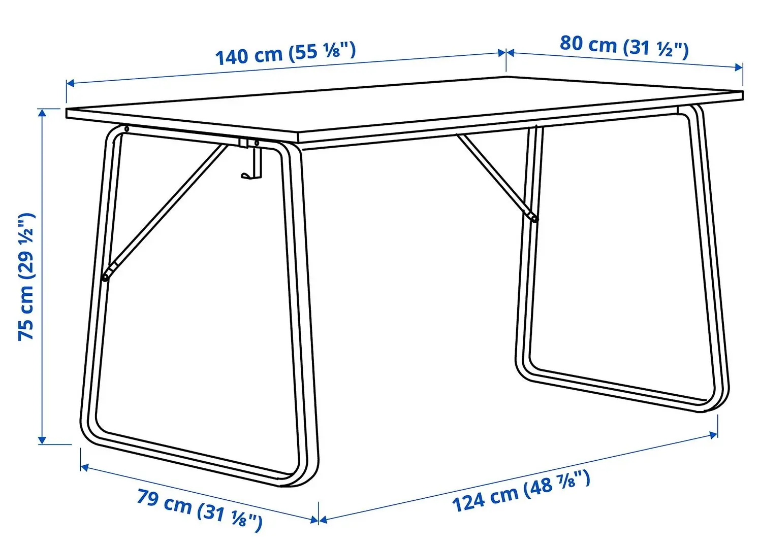 Set de mobila pentru oficiu Ikea Huvudspelare/Matchspel (Negru/Rosu)
