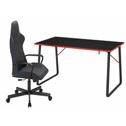 Комплект офисной мебели Ikea Huvudspelare/Utespelare (Черный)
