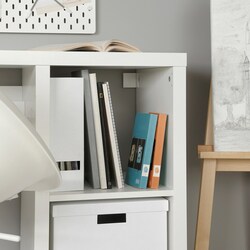 Комплект офисной мебели Ikea Kallax/Eldberget (Белый/Темно-серый/Черный) Thumb