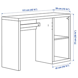 Комплект офисной мебели Ikea Kallax/Eldberget (Белый/Темно-серый/Черный) Thumb