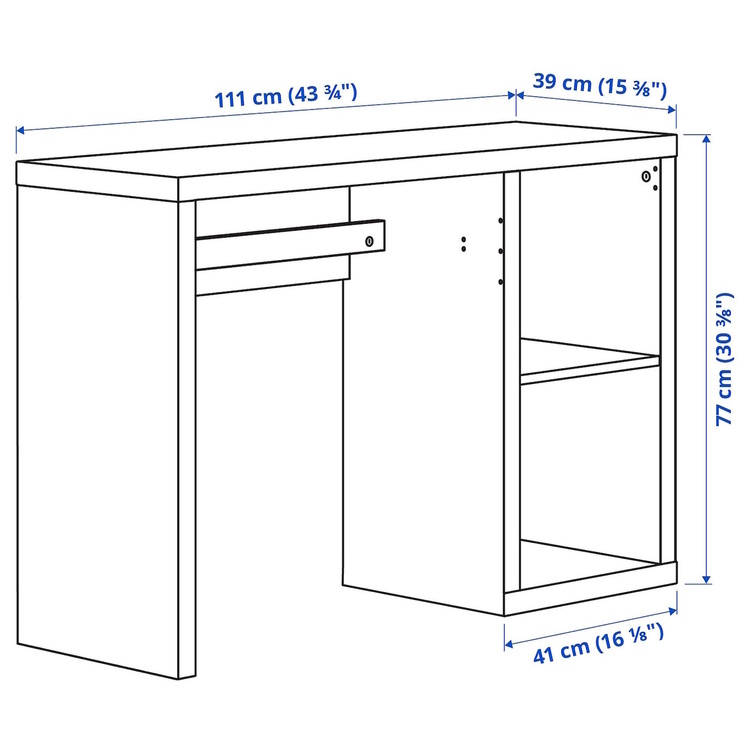 Комплект офисной мебели Ikea Kallax/Eldberget (Белый/Темно-серый/Черный)