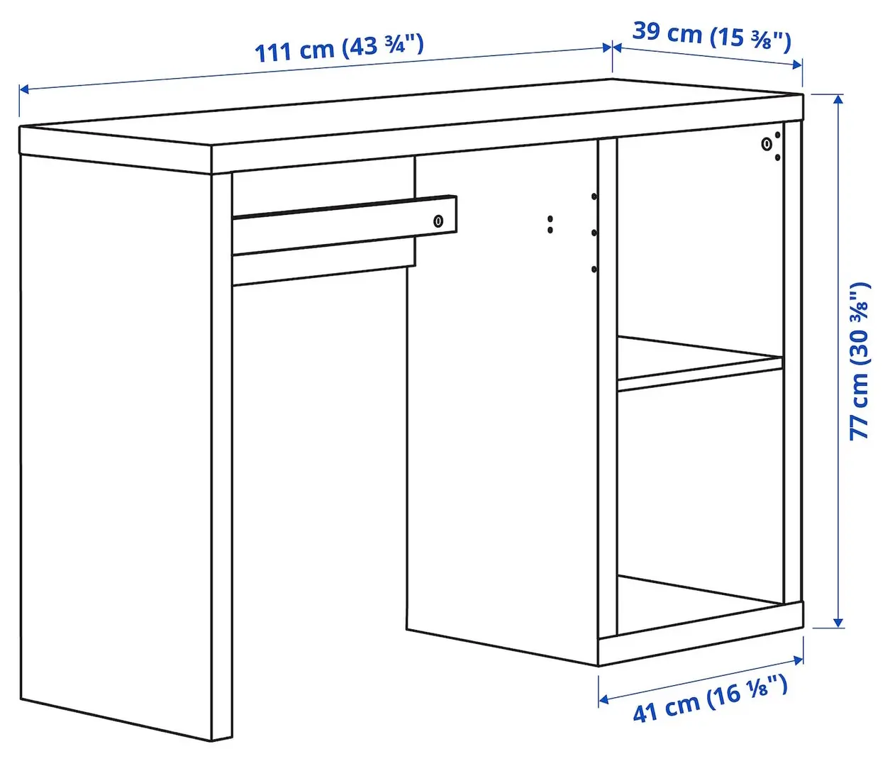 Set mobila pentru oficiu Ikea Kallax/Eldberget (Aspect stejar antichizat/Gri inchis/Negru)