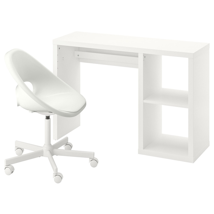 Set mobila pentru oficiu Ikea Kallax/Loberget (Alb)