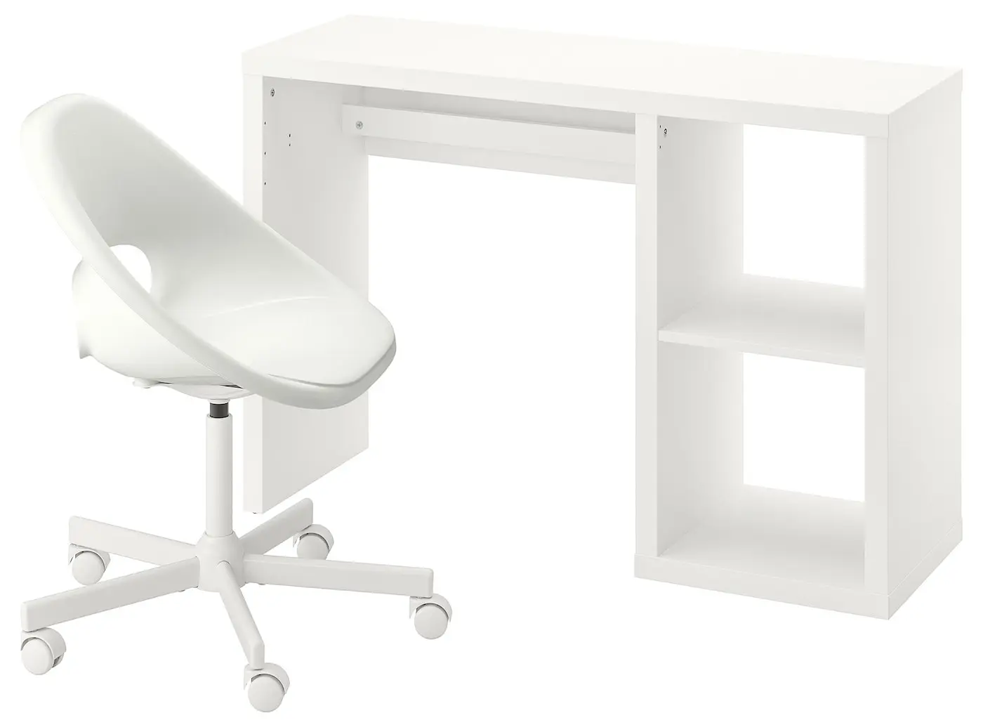 Set mobila pentru oficiu Ikea Kallax/Loberget (Alb)