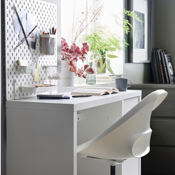 Set mobila pentru oficiu Ikea Kallax/Loberget (Alb) Thumb
