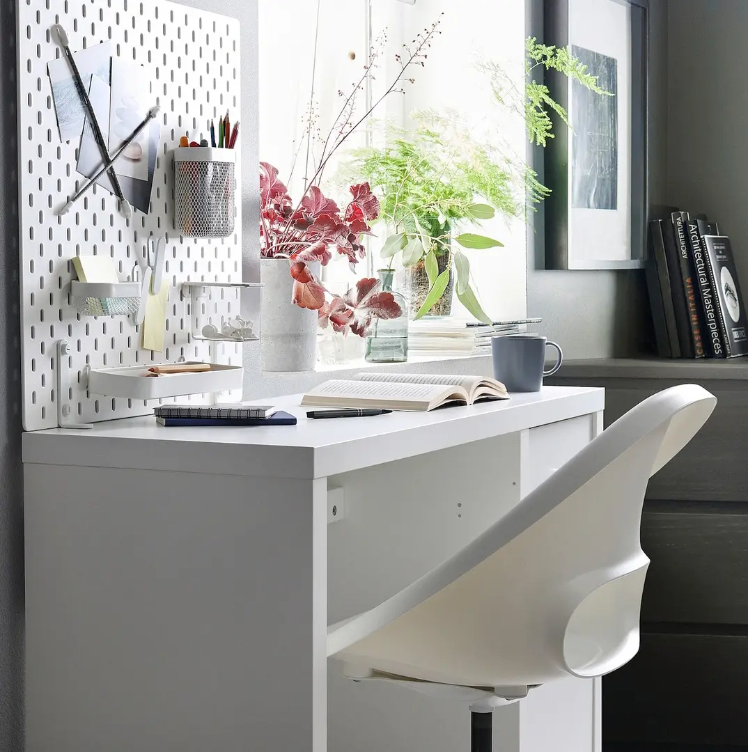 Set mobila pentru oficiu Ikea Kallax/Loberget (Alb)