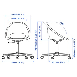 Set mobila pentru oficiu Ikea Kallax/Loberget (Alb) Thumb