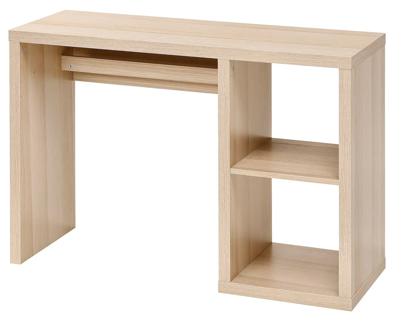 Set mobila pentru oficiu Ikea Kallax/Loberget (Aspect stejar antichizat/Alb)