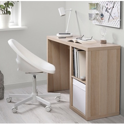 Комплект офисной мебели Ikea Kallax/Loberget (Имитация состаренного дуба/Белый)