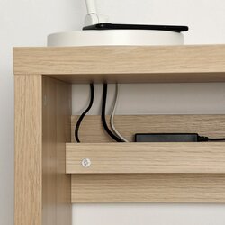 Set mobila pentru oficiu Ikea Kallax/Loberget (Aspect stejar antichizat/Alb) Thumb