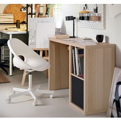 Set mobila pentru oficiu Ikea Kallax/Loberget (Aspect stejar antichizat/Alb) Thumb