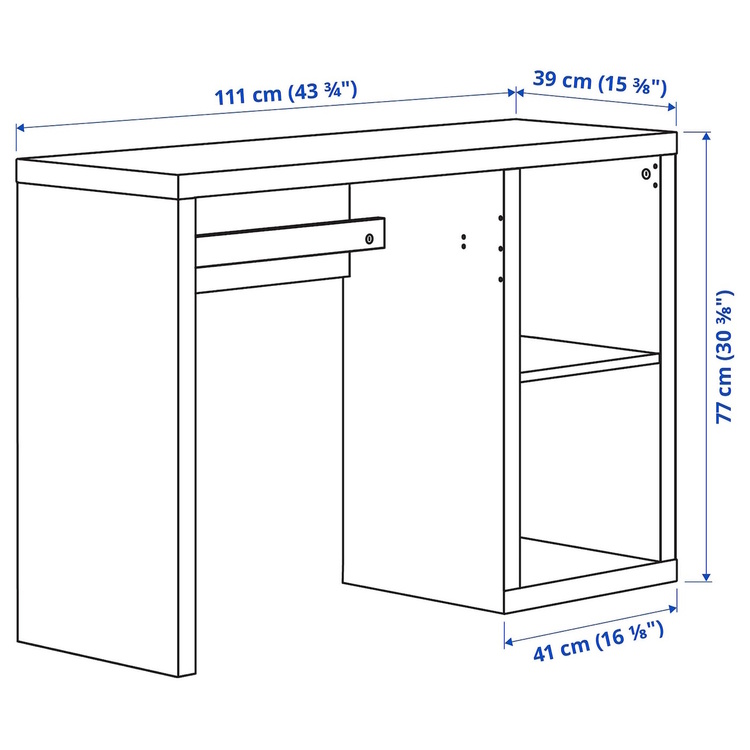 Set mobila pentru oficiu Ikea Kallax/Loberget (Aspect stejar antichizat/Alb)