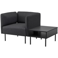 Комплект офисной мебели Ikea Lillehem/Gunnared/Tunsta металл (Темно-серый/Черный) Thumb