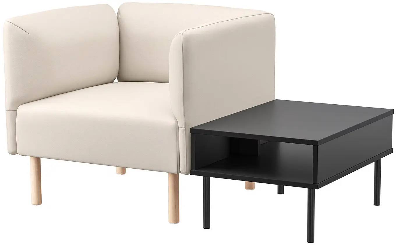 Set mobila pentru oficiu Ikea Lillehem/Vissle/Tunsta lemn (Bej/Lemn natural/Negru) - 2