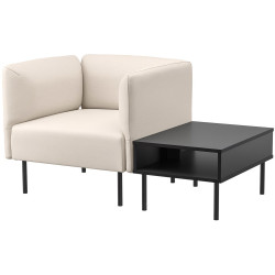 Set mobila pentru oficiu Ikea Lillehem/Vissle/Tunsta metal (Bej/Negru) Thumb
