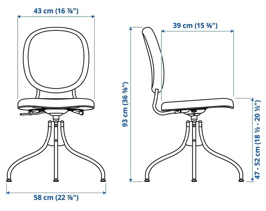 Set de mobila pentru oficiu Ikea Ridspo/Bjorkberget (Antracit/Albastru)