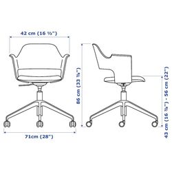 Set de mobila pentru oficiu Ikea Ridspo/Fjallberget (Stejar/Bej) Thumb