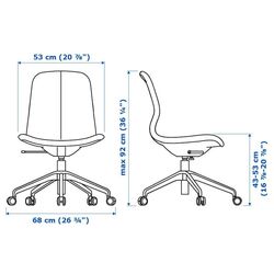 Set de mobila pentru oficiu Ikea Ridspo/Langfjall (Antracit/Gri Inchis/Negru) Thumb