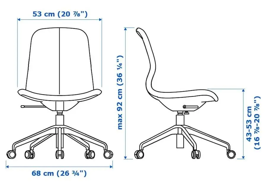 Set de mobila pentru oficiu Ikea Ridspo/Langfjall (Antracit/Gri Inchis/Negru)