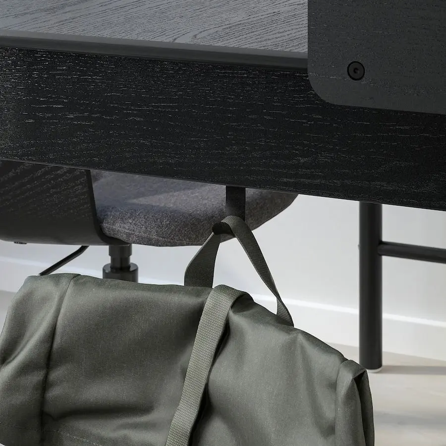 Set de mobila pentru oficiu Ikea Ridspo/Langfjall (Antracit/Gri Inchis/Negru)