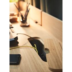 Set de mobila pentru oficiu Ikea Ridspo/Langfjall (Stejar/Bej/Alb) Thumb