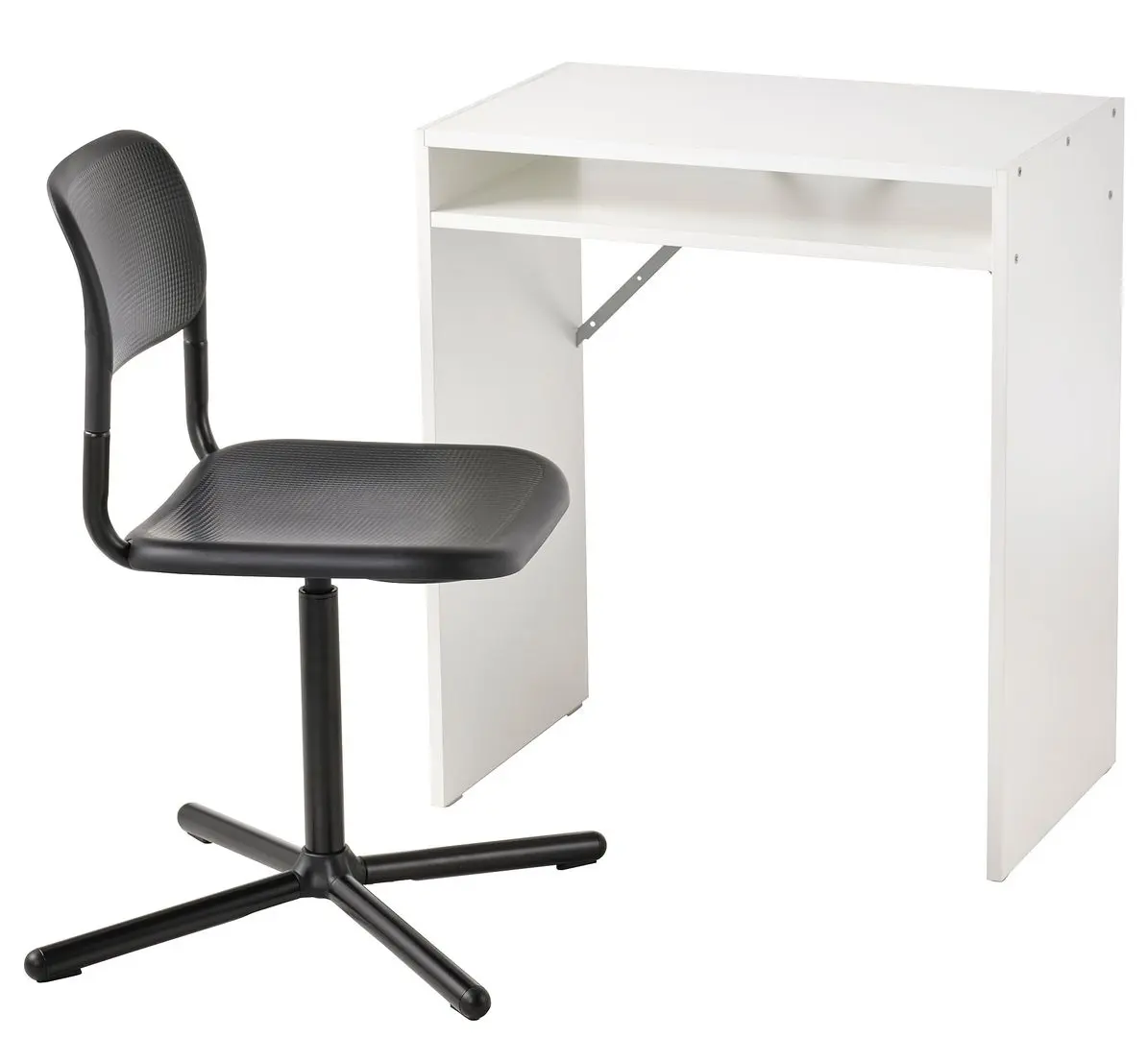 Set de mobila pentru oficiu Ikea Torald/Smallen (Alb/Negru)