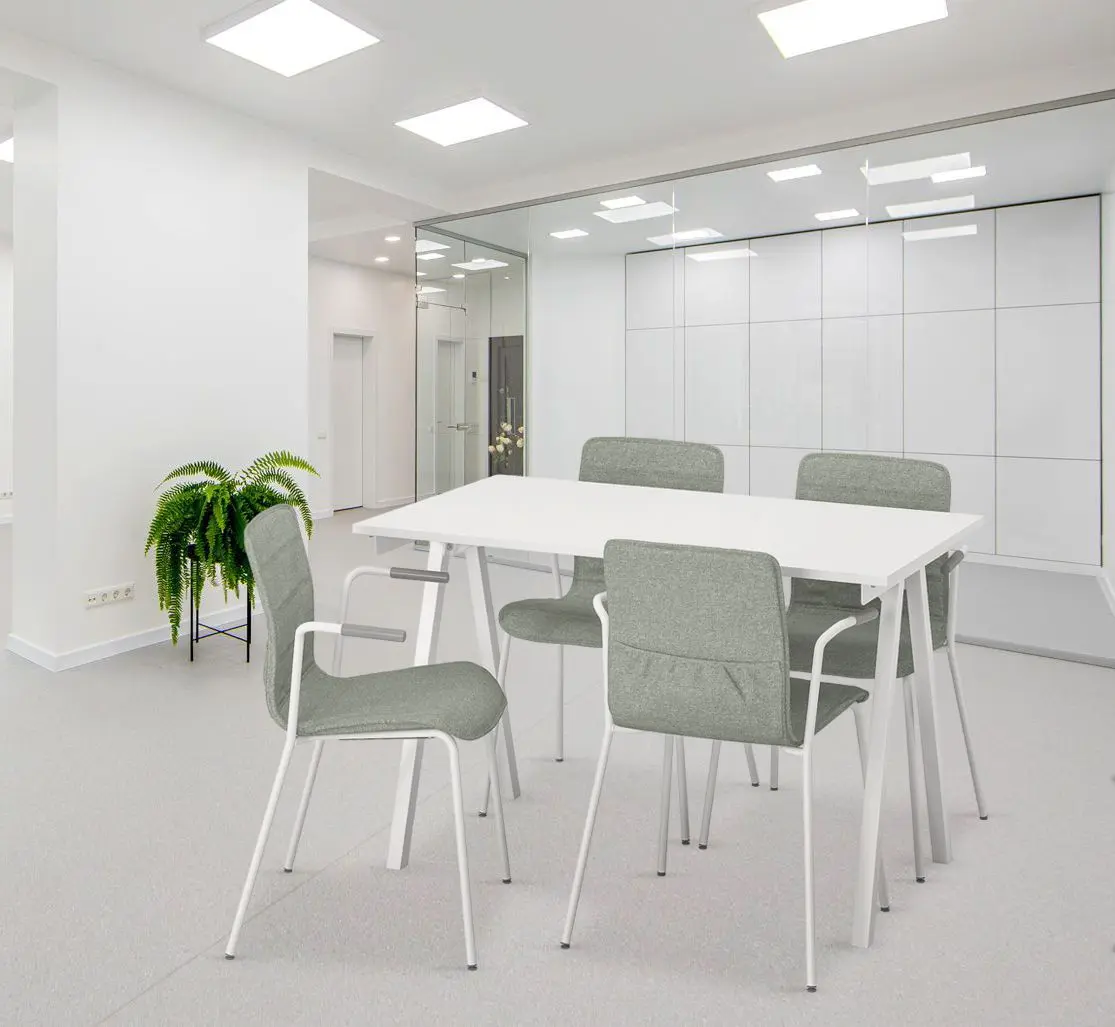 Set de mobila pentru oficiu Ikea Trotten/Laktare 120x70 (Alb/Verde-deschis)