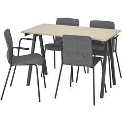 Set de mobila pentru oficiu Ikea Trotten/Laktare 120x70 (Bej/Antracit/Gri/Negru) Thumb