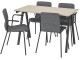 Set de mobila pentru oficiu Ikea Trotten/Laktare 120x70 (Bej/Antracit/Gri/Negru)