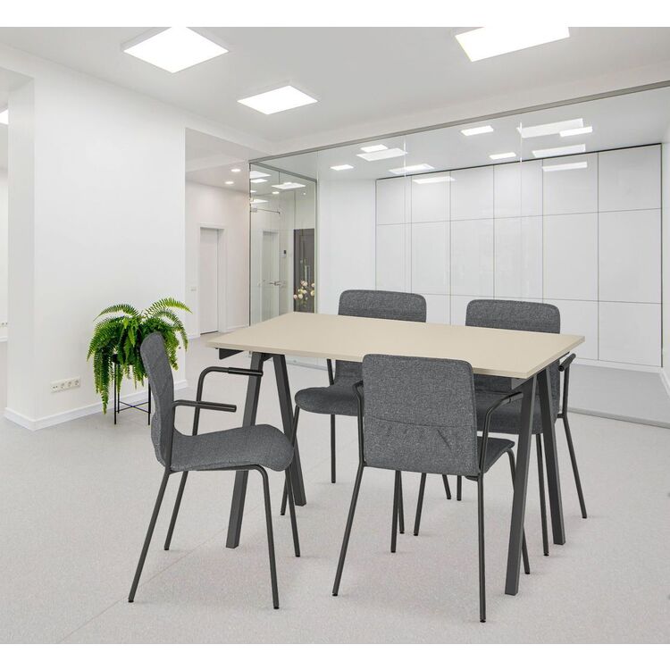 Set de mobila pentru oficiu Ikea Trotten/Laktare 120x70 (Bej/Antracit/Gri/Negru)
