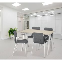 Set de mobila pentru oficiu Ikea Trotten/Laktare 120x70 (Bej/Alb/Gri)