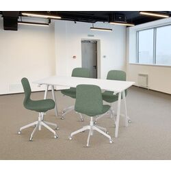 Set de mobila pentru oficiu Ikea Trotten/Langfjall 160x80 (Alb/Gri-verde)